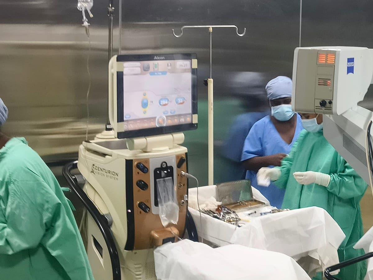 Alcon Centurion phaco machine in the operation theatre at Ruby Eye Hospital