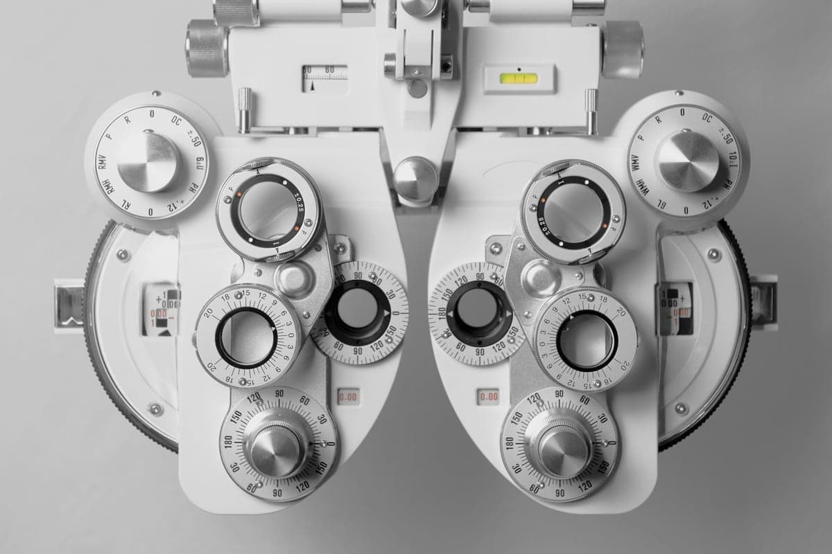 Phoropter, the instrument used to test glasses power