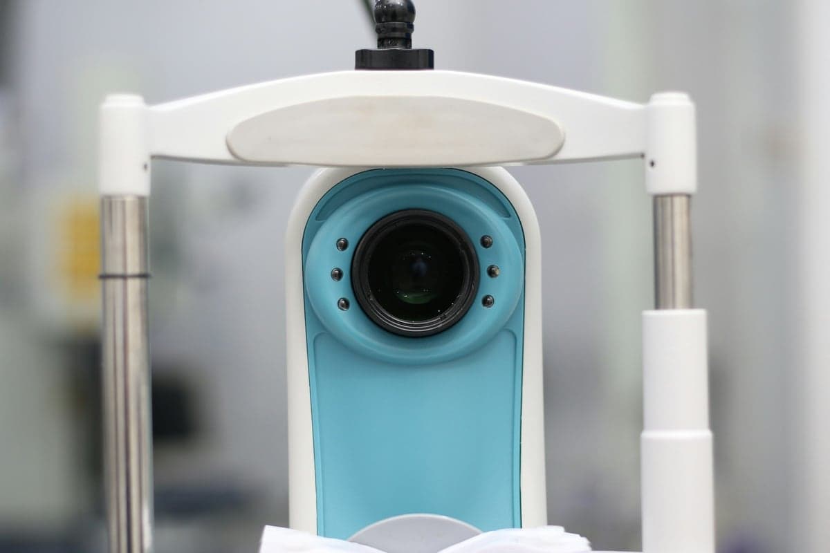Retinal camera used to photograph the back of the eye